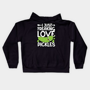 I Just Freaking Love Pickles Kids Hoodie